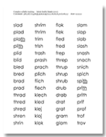 Consonant Blend Word List